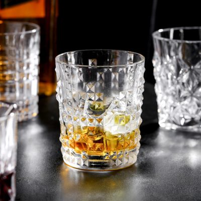 11.0oz315ml clear carved whiskey glass (6)