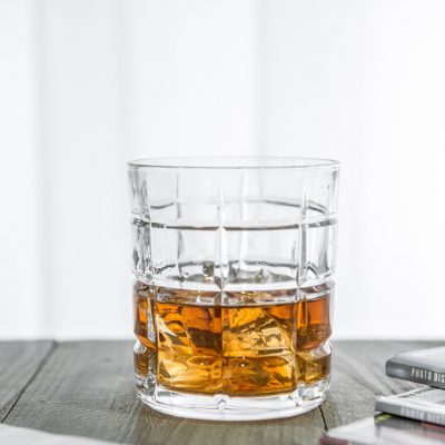 4 plaid double old fashioned whiskey glass (1)