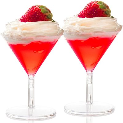 Clear mini dessert cups cocktail glasses (2)