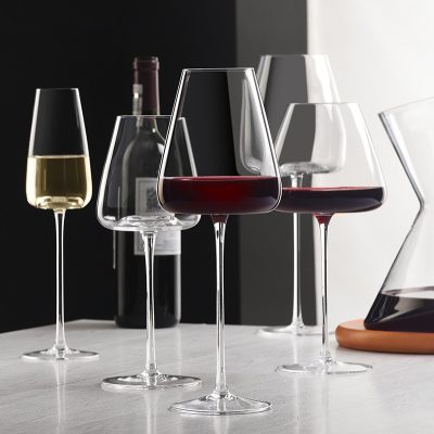 Collection grade handmade red wine glass (2)