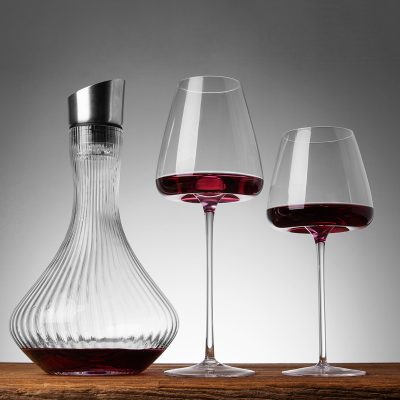 Collection grade handmade red wine glass (3)