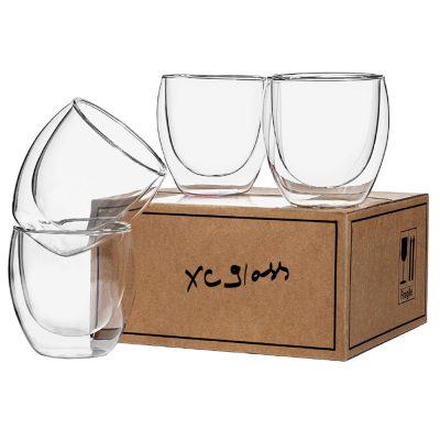 Double walled glass coffee mugs (1)