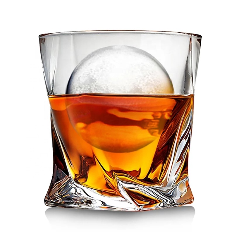 Ecofriendly crystal twisted whiskey glasses