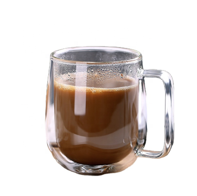 Elegant design thermal insulated glass mug (1)