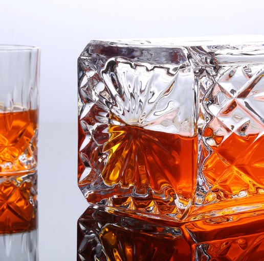 Fashioned glasses crystal whiskey decanter set (5)
