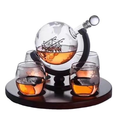 Handmade 850ml whiskey globe decanter (5)