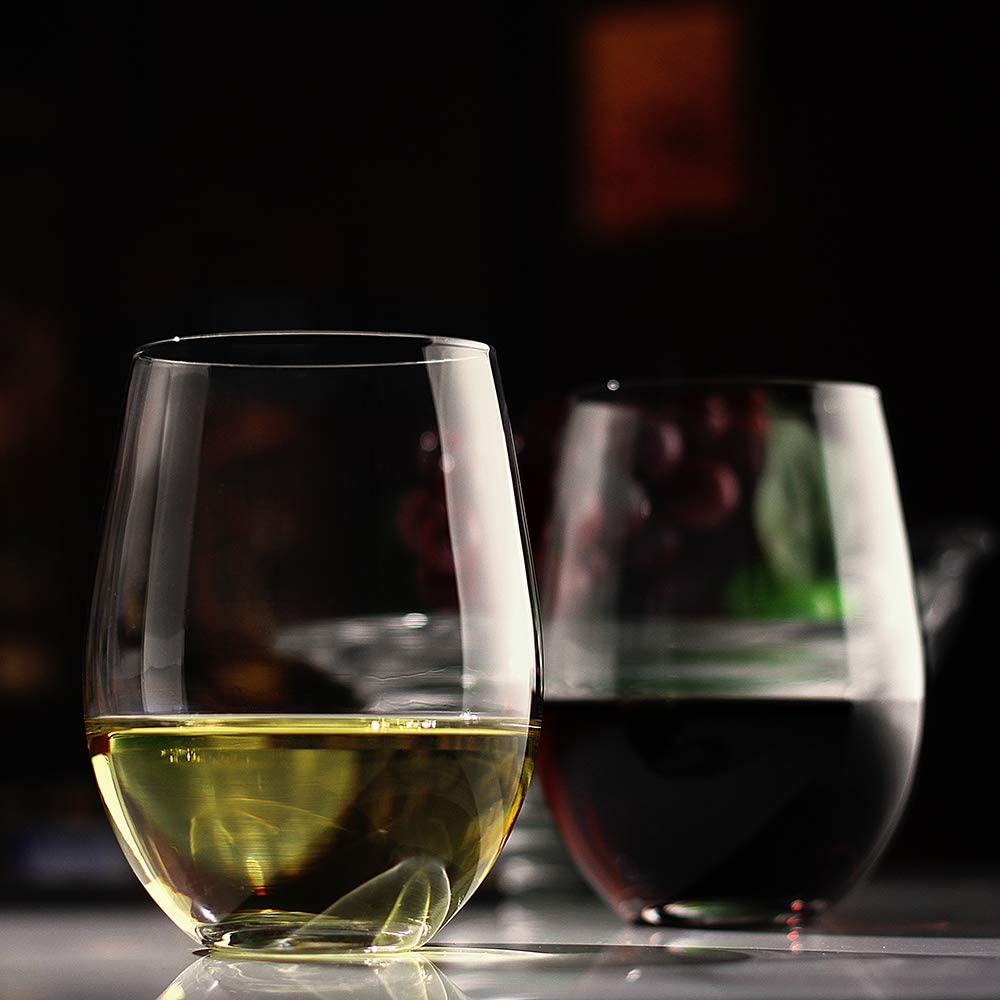 Large water goblets whiskey tasting glasses