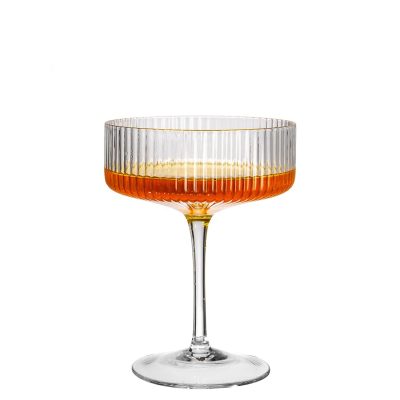 Long stem clear classic cocktail glasses (5)