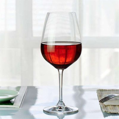 Long stem goblet white wine glasses (3)