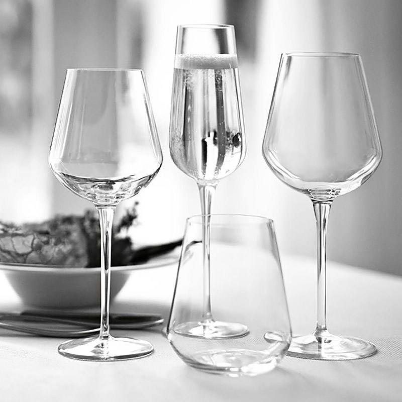 Long stem goblet white wine glasses