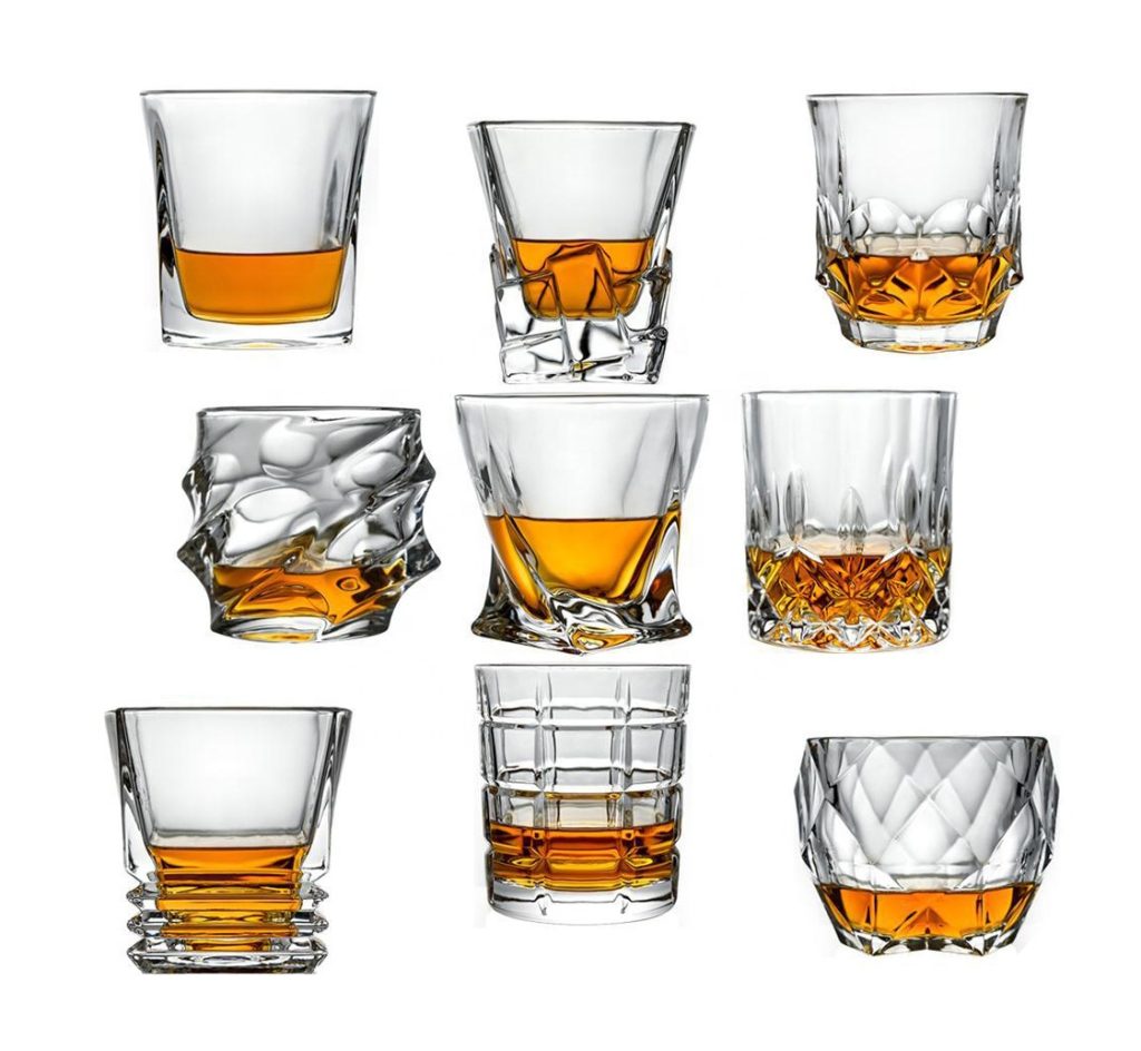 Luxury heavy base whisky glasses
