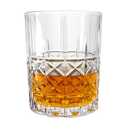 Thick wall unique pattern whiskey glass (1)