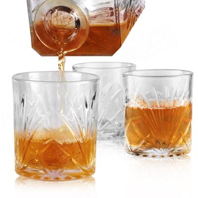 Transparent crystal 10oz whiskey glasses (1)