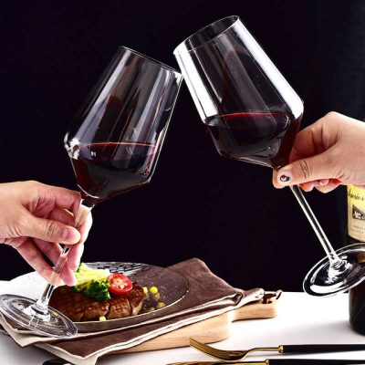 U shape crystal whisky wine glasses (2)