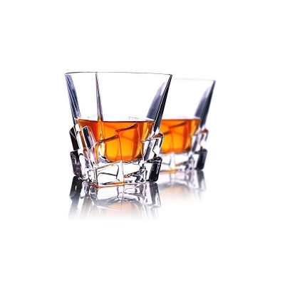 Unique design crystal whiskey glasses (2)