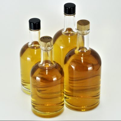 Vodka whiskey bottles with cork mouth (1)