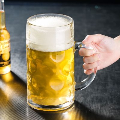 Wholesale 1l thicken shaped beer glass (3)