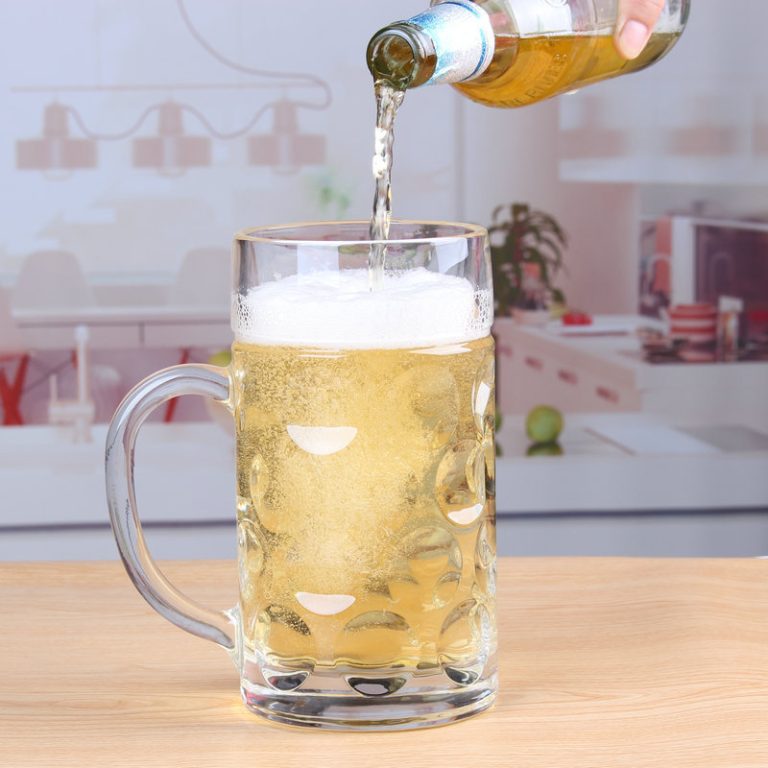 Wholesale 1l thicken shaped beer glass