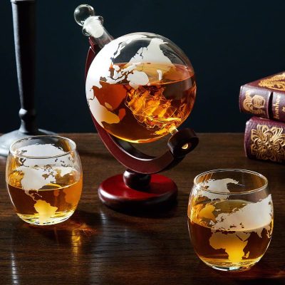 Wholesale 300ml whiskey earth decanter (4)
