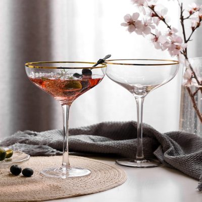 Wholesale 400ml nordic gold cocktail glass (1)